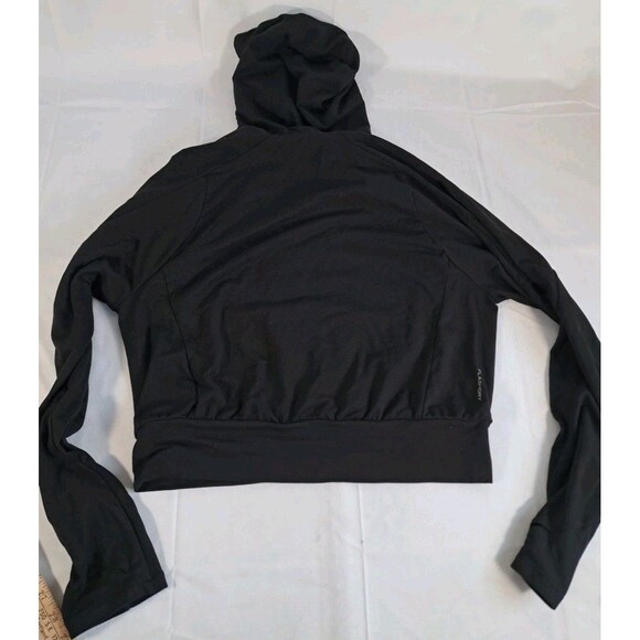 The North Face Hoodie Womens L Black Flashdry Cropped Lightweight Pullover Hike - Picture 6 of 6